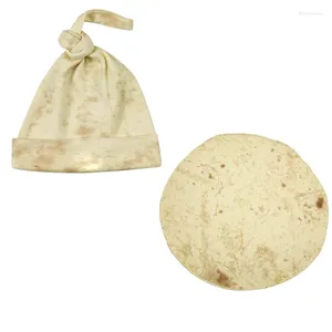 Sboy Hats Burrito Blanket Child Flour Tortilla Swaddle Sleeping Wrap Hat Set Creative Home Accessories