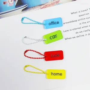 Keychains Cute Letter Alphabet Crystal Arylic Sheet Keychain For Women Key Chains Beads Bulk Car Bag Pendent Charm Boyfriend Gift D934