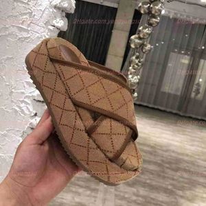 Designer de luxo chinelo mid-heel rattan intertravamento g plataforma slides sandálias mulheres sandália sapatos de praia lona verão senhora plataforma sola chinelos flip flops