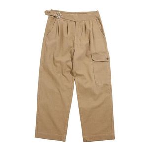 Gurkha Pants Mens Military Multi Pocket Cargo Safari Style Casual Loose Solid Color Work Trousers Men Men's208S