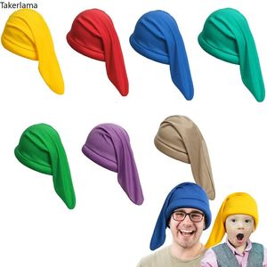 BeanieSkull Caps Dwarf Hat Caps Xmas Solid Color Elf Cosplay Kids Costume Halloween Christmas Birthday Party Props 7 Colors 231013