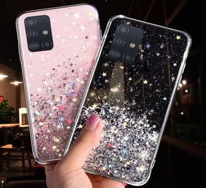Telefonfodral för Samsung Galaxy S20 Ultra S10 S9 S8 Plus Note 10 Pro A51 A71 A81 A91 A10 A20 A30 A50 A70 Bling Glitter Star Cases5323422