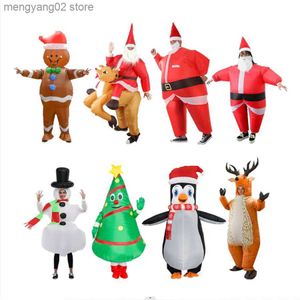 Tema Traje Natal Mesa Engraçada Vem Gingerbread Man Papai Noel Elk Boneco de Neve Árvore Pinguim Adulto Criança Halloween Carnaval Festa T231013
