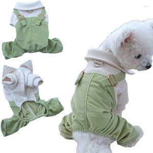 Dog Apparel Sweet Pet Clothes Corduroy Strap Jumpsuit Coat Puppy Clothing Cat Pants Tracksuit Suits Jacket For Small Dogs Yorkie