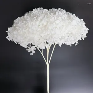 Decorative Flowers Hydrangea Dried Flower Artificial With Stems For Wedding Home Party Shop Baby Shower Decor Floral Arrangement
