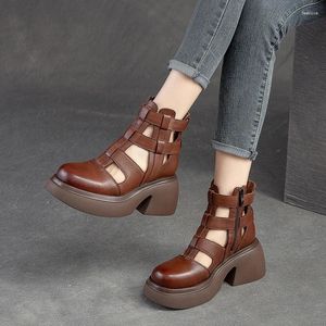 Kleid Schuhe Sandale Stiefel Sommer Frau Flache Plattform Frauen Weiche Echtes Leder Casual Wedges Wohnungen