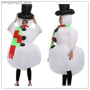 Tema traje adulto mesa de natal boneco de neve cosplay vem blowup fantasia vestido de festa halloween carnaval terno t231013