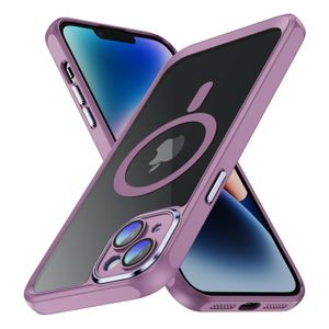 Magsafe Cases For Iphone 15 14 13 12 11 Mini Plus Pro Max Armor Shockproof Magnetic Attraction Case Luxury Cover