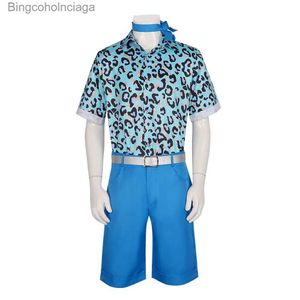 Tema traje ken cosplay fantasia 2023 filme halloween vem camisa de verão roupas de praia adulto homens cosplay outfit halloween panol231013