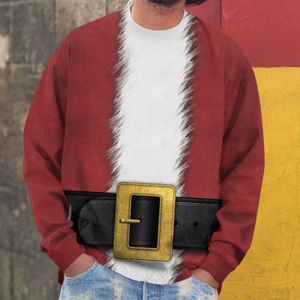 Мужские толстовки с капюшоном, новинка 2023 года, забавная уродливая рождественская толстовка унисекс, мужской пуловер с Санта-Клаусом, свитера, джемперы, топы, новинка, осенне-зимняя одежда 231013