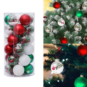 Christmas Decorations 30Pcs 6cm Christmas Balls Ornaments for Xmas Tree Shatterproof Christmas Tree Hanging Balls 231013