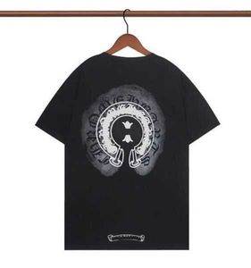 T-shirts Classics Shirts Heart High Quality Crew Neck Short Sleeves Tees Ch Horseshoe Cross Print Hearts Scwi