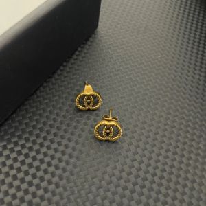 Designer Gold Silver Earrings Letter Double Stud Earing Luxury Women Fashion Hoop Jewelry Diamond Pearl Studörhängen G23101316Z-6