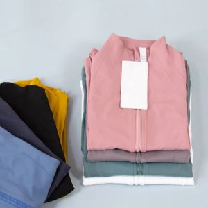 Giacca da yoga da donna Define Workout giacca fitness sportiva giacche sportive ad asciugatura rapida giacca tinta unita cerniera camicia sportiva da jogging abbigliamento sportivo
