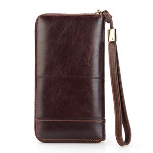 Long clutch bag leather wallet layer leather wallet business mobile phone bag multifunction Expert grasping bag