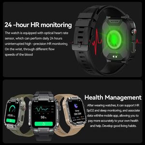 MK66 Smart Watch Outdoor Bluetooth-Compatible Call Music Play Heart Rison Monitor Health Sports Armband