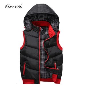 Мужские жилеты DIMUSI, мужские весенне-зимние модные куртки без рукавов, мужские утепленные брендовые жилеты с хлопковой подкладкой 5XL YA767 231012