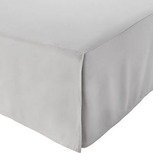 Bed Skirt Absolutely Elegant Europe Style Tailored Center Corner Pleated Bed Skirt Add Top Sheets -14 Inch High Bedspread Light Grey 231013