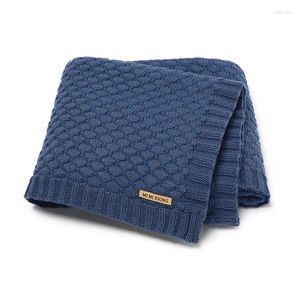 Blankets Born Baby Swaddle Wrap 100 80cm Dual-Use Ultra-Soft Knit Infant Kids Boys Girls Stroller Nap Bedding Sheets