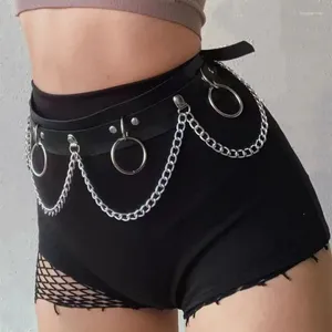 Kemerler Kadın Seksi Bacak Zinciri Harness jartiyer Kemer Bel Corse Deri Waistler Uyluk Giyim Aksesuar