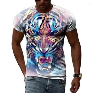 Herren T-Shirts Vintage Shirt Männer 3D Animal Print Kurzarm Tops Straße Hip Hop Kleidung Harajuku T-Shirt Übergroße T-Shirt Kleidung