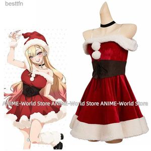 Themenkostüm Unisex Anime Cos My Dress-Up Darling Kitaga Marin Weihnachten Cosplay kommt Outfit Halloween Weihnachten Uniform benutzerdefinierte GrößeL23101