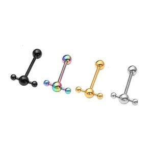 Labret läpp piercing smycken gratis shippment lot50pcs body tunga ring bar skivstång nippel sköld bollar 16mmx16mm 231012