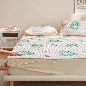 Bedspread YanYangTian Cartoon Latex Ice Mat Bed Mattress Pad Air Conditioner Soft Bedding Set Non-slip Pad 150 Fully wrapped sheet 231013