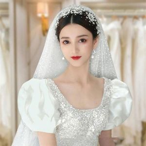 Hair Clips & Barrettes Korean Style Crown Fashion Jewelry Rhinestone Hairdress Diadem Headband Wedding Accessories Snowflake Hairb218f