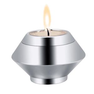 Stainless steel oval cremation jewelry Human pet ashes cremation urn funeral memorial candle holder ashes jar245B