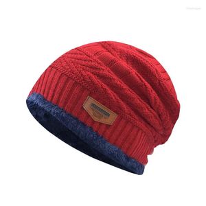 Berets Unisex Men Women Knit Baggy Beanie Oversize Winter Hat Ski Slouchy Cap Skull Wool Warm Beanies