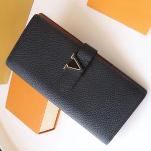 Leather long Wallet women designer Vertical purse Highs quality flower letter coin purses with original box M81330 M81367