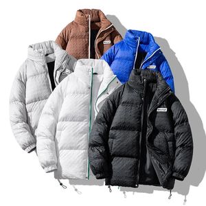 Мужские пуховые парки, уличная одежда, теплое пальто с пузырьками в стиле ретро, зимние куртки большого размера, утепленная повседневная однотонная куртка-пуховик для мужчин 231012