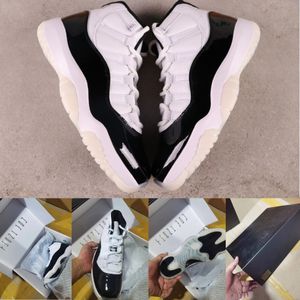 11s gratitudine scarpe da basket napoletana vera fibra di carbonio 1 allevato di brevetto 4s black gat sneaker allenatore 11s jubilee concord jam gomiti grigio 11 con scatola