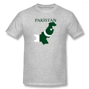 T-shirts pour hommes Pakistan carte drapeau Humor graphique basique manches courtes T-Shirt R282 t-shirts hauts taille européenne