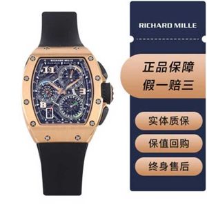 Richarmill Watch Seria zegarków męskich i kobiet na rękę Seria zegarków męskich RM72-01 Rose Gold Automatyczne maszyny RM72-01 21 rok Polityka 3N9K WN-T7QI