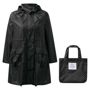 Damen-Trenchcoats, modische lange Regenjacke für Damen, verstaubar, Outdoor-Regenmäntel mit Kapuze, Windjacke, leicht, verstellbare Taille für draußen