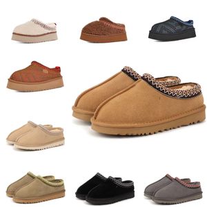 designer slippers tasman slippers Chestnut Fur slippers Sheepskin Classic Ultra Mini Platform boots Winter Women's Men's Suede Wool Fall