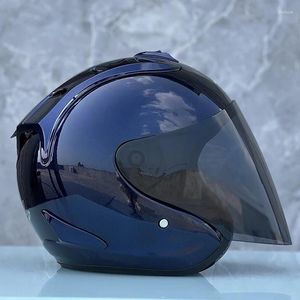 オートバイヘルメットECE承認済み女性と男性半分ヘルメットライト総体成形マウンテンロード4ブルーカラーカパセテ
