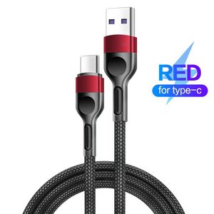 Type C Fast Quick Charger Cables Aluminum Alloy 3A 1m 2m USB C Micro Braided Data Cable For Samsung LG Xiaomi Pixel Android