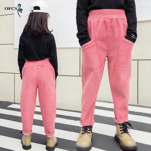 Trousers Winter Harem Pants Corduroy Child Outfits Tracksuit Cotton Kids Ankle-Length Boy Girl Casual Warm Loose Sweatpant