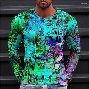 Men's T Shirts Shirt Tee Graphic Geometric Crew Neck Clothing Apparel 3D Printed T-shirt Outdoor Daily Long Sleeve Fashion Designer Top