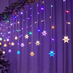 Christmas Decorations Snowflake LED String Light Merry Christmas Decorations For Home Cristmas Ornament Navidad Noel Xmas Gifts Year 2024 231012