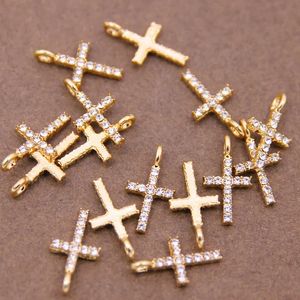 Collane con ciondolo 10 pezzi Mini Religione Croce Pendenti con ciondoli per bracciale Collana Accessori di gioielli Creazione di gioielli fai da te 231012