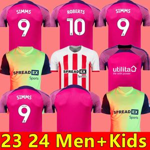 23 24 SUNDERLAND Home Maglie da calcio STEWART SIMMS ROBERTS AMAD CLARKE DAJAKU EMBLETON EVANS O039 NIEN Maglia da calcio PRITCHARD Kit da uomo per bambini