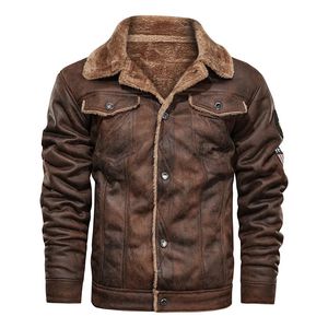 Herrenjacken Herren-Jacke mit künstlichem Pelzkragen, PU-Leder, Vintage-Stil, Dampftasche, Punk, Gothic, Retro-Mantel 231012