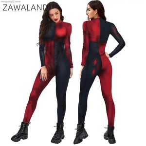 Theme Costume Zawaland Halloween Come 3D Printed Geometric Jumpsuits Adult Skeleton Cosplay Come Performance Outfit Muscle Zentai Suit T231013