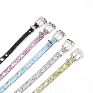 Belts This Rhinestone Belt Is A Studded Perforated With Buckle Closure.