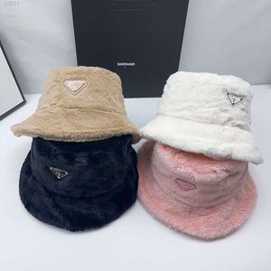 Designer Prad Hat Women's Autumn and Winter New Imitation Rabbit Hair Inverted Triangle Fisherman Hat Star Style Versatile Warm and Warm Pot Hat