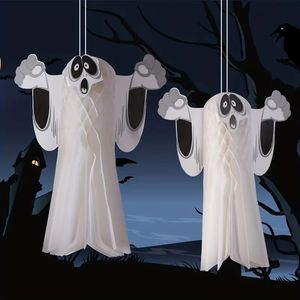 2pcs, Ghost Ornaments Halloween Decorations Indoor Room Decor Ghost Hanging Decorations Halloween Trick Or Treat Decor Tree Ornaments, Halloween Decor